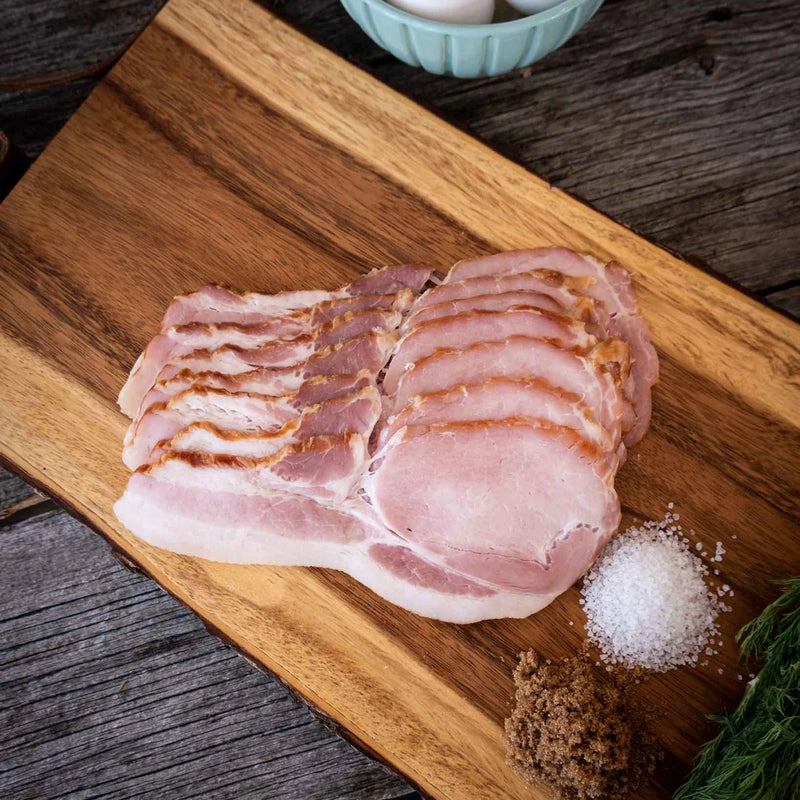 Local Organic Naked Bacon (GLUTEN-FREE, NITRATE-FREE & SUGAR FREE) 500g