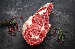 Organic Rib Eye Steak (Bone In) 800g - The Naked Butcher Perth