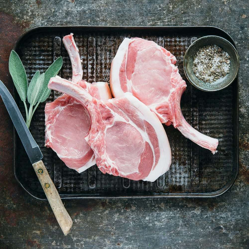 Local Free Range Pork Frenched Cutlets 500g - The Naked Butcher Perth