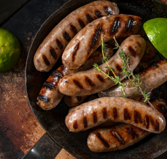 smoked honey chorizo pork sausages
