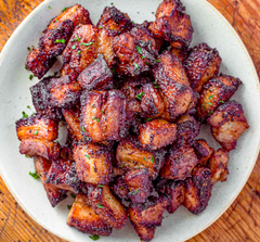 Pork belly bites maple cinnamon