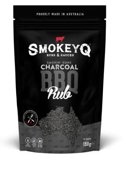 Smokey Q smoking guns charcoal rub