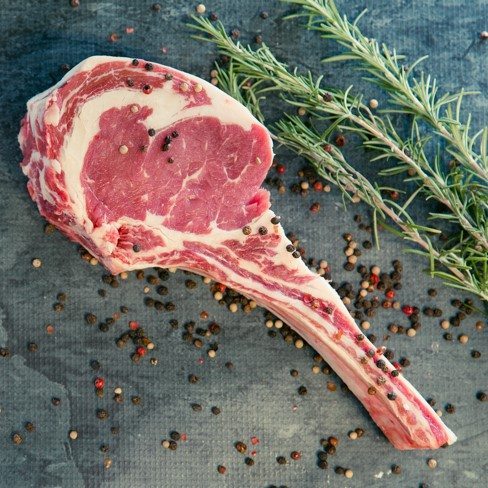 Grass Fed, Grass Finished Rib Eye Steak (Bone In) 600g-1kg - The Naked Butcher Perth